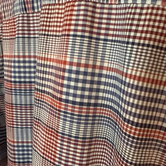 Tallia Men Button Up Shirt L 16.5 Plaid Floral Long Sleeve Colorful Spring Corp - Picture 9 of 11